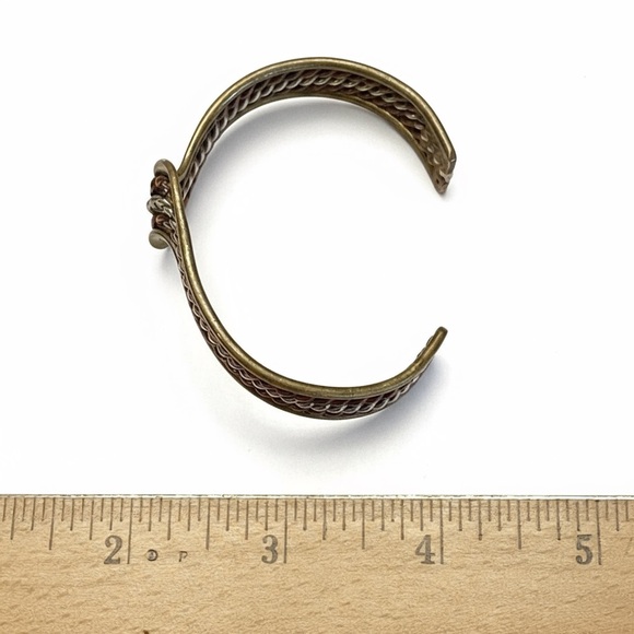 Vintage Cuff Bracelet Tri-Color Metal - Picture 5 of 5